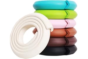 M2cbridge L Shape Extra Thick Furniture Table Edge Protectors Foam Baby Safety Bumper Guard 2 M (off white)