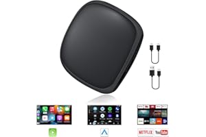 AUTOABC Wireless CarPlay/Android Adapter: Magic Box for Netflix/YouTube/Google Play/TF Card Multimedia Video AI Box