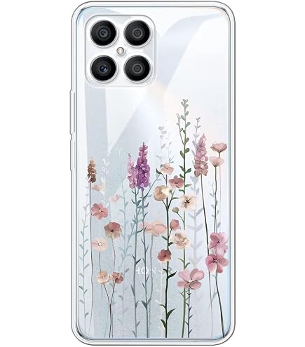 XINYEXIN Silicone Cover per Honor X8 4G, Custodia Cellulare Onda Cornice Forma Riccia Carina, Antiurto Ondulata Bumper Case - Viola