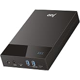 Juo JHD40 2.5" ve 3.5" İn&ccedil; SATA HDD SSD Harici Disk Kutusu, USB 3.1 Type-C 5Gbps, 3 Port USB Hub, 24TB Destekli