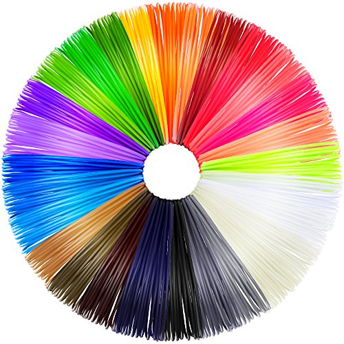 Anpro Filament 170.8m 3D Druckmaterialien, 1.75mm ABS in 28 Farben zu je 6.1m Länge für 3D Stift 3D Pen