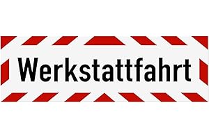 ‎LOHOFOL Magnetschild Werkstattfahrt | Schild magnetisch | lieferbar in drei Größen (35 x 10 cm)