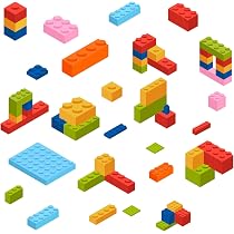 Autocollant Mural 3D "Briques De Construction" - 50x50cm, Vinyle Amovible, Pour Chambre Enfant, Salle De Jeux, Crèche