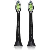 PHILIPS Original Sonicare DiamondClean Replacement Brush Heads, Black, 2 Pack, HX6062 / 94