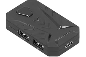 WEDORAT Adaptateur clavier et souris pour console de jeu, adaptateur OTG pour convertisseur clavier et souris pour contrôleurs de jeu, adaptateur clavier programmable sans délai pour PS3/PS4/PS5/Xbox360/Xbox