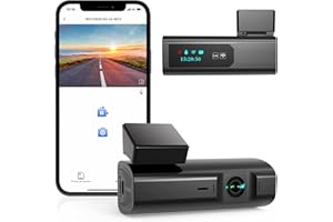 Wolfbox i03 2.5K Dash Cam : Mini Dashcam Full HD avec WiFi Intégré, Enregistrement en Boucle, Contrôle D'application, Vision Nocturne, Moniteur de Stationnement, Prise en Charge Maximale de 128 Go.