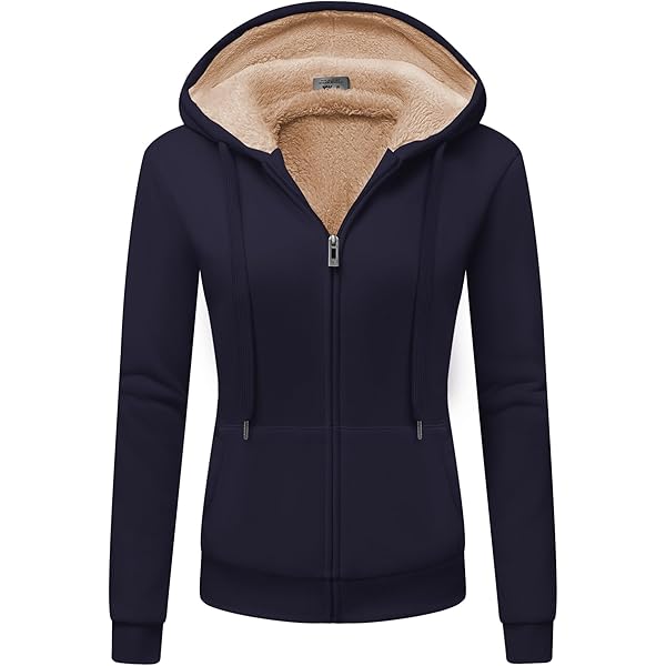 Veste Capuche Femme Sherpa Veste à Capuche Sherpa Essentials - Molleton Doublé Femme Confortable Veste Polaire Capuche