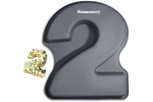 Honnesserry Moule Chiffre Gateau 2, Anti-adhésif Moule Number Cake, Silicone Moule Chiffre Nombre Forme de Chiffre Pour Anniversaire et Anniversaire de Mariage