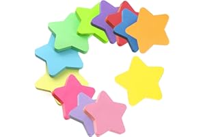 YZDZSW 12 Farben Farbige Haftnotizen, Haftnotizen Klebezettel, Farbig Blätter Notizblöck Super Sticky Notes für Büro Zuhause Schule Sitzung (Pentagramm+600 Blatt+70 * 70mm)