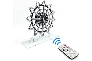 VBESTLIFE Ruota panoramica a LED Fai-da-Te, Kit Fai-da-Te colorato a LED Flash Plug-in per Ruota panoramica Rotante elettrica con Design a 12x12 Punti