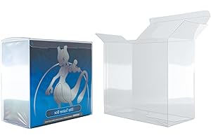 FRIKI MONKEY Scatola protettiva PET Elite Trainer Box – Confezione da 10 custodie rigide trasparenti 19 × 16,7 × 9 cm – Compatibile con Pokémon ETB – Antipolvere, Resistente, per Collezionisti