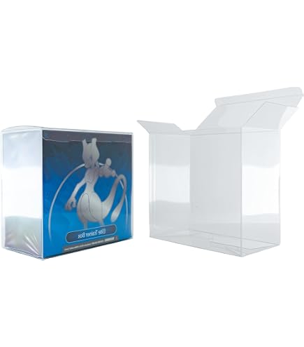 Confezione da 10 Protectors Gold per Pokémon Booster Box – Custodia Scatola Carte Pokemon 0,5mm Spessore – Protezione UV per le tue Box di Carte Pokemon