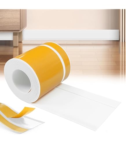 Vasiumic PVC-Sockelleiste 4 Meter - Wasserdichte Klebeleiste Für Küche & Bad