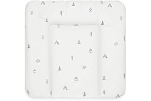 BONKY® Wickelauflage 75x72 cm - weiche Wickelunterlage - Baby Wickeltischauflage - Wasserdischt - Abwaschbar - Made in EU - 100% Oeko TEX - Mono 2A