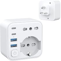 Adattatore Da Viaggio Internazionale Con 2 USB-C E 2 USB-A - Spina UK, Per Sudafrica, Giappone, India, USA, Australia, Compatto E Sicuro