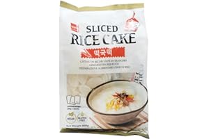 SPIRITCROWD Korean Rice Cake Sliced Topokki Tteokbokki Vegan Gluten Free 600g (150g x 4 Packs)