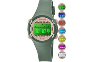 FACASU Orologio Digitale Bambini Bambine,Orologio Ragazzi Ragazze Sportivo per Esterni Impermeabile,Colorato con Luce e Cronometro Sveglia Regalo Bambini Bambine Ragazzi