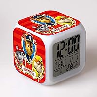 ZZTX FASHION Schlafzimmer Wecker für Kinder, Nachttischwecker mit 7 Farben Nachtlicht, Mini Music Wake Up Wecker mit 8…