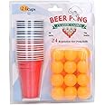 N/Z Beer Pong Set, 24 Cups and 24 Ping Pong Balls