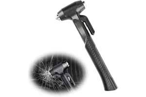 DINSONG Aluminum Alloy Glass Breaker, 3 in 1 Car Window Breaker Cutter, Portable Car Emergency Escape Too, Multifunction Emergency Hammer Escape Tools