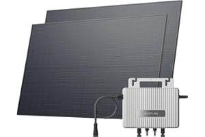EF ECOFLOW Kit Solaire EcoFlow Stream 800W avec Panneaux solaires 450 W*2, pour balcons, Jardins, toits et Murs, Seuls Quelques Petits défauts dans l'emballage, Le Produit n'a Pas été utilisé(Reconditionné)