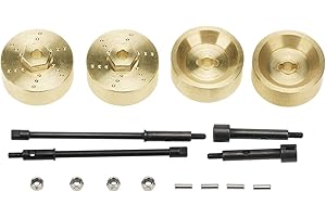 LICHIFIT 6mm ensanchar cubo de rueda de cobre amarillo contrapeso eje de impulsión para 1/24 Axial SCX24 90081 modelo coche