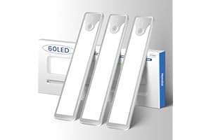 Homelist Under Cabinet Kitchen Lights,3 Pack,Battery Motion Sensor Rechargeable Wireless LED Operated Dimmable Strip Night Light Indoor with Magnetic,Cupboard，Closet，Wardrobe,Stair,Wall,4500K〔20cm〕