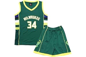 FUTERLY Camiset Baloncesto Niño,Conjunto Baloncesto Niño 2 Piezas, Equipación Baloncesto Niño Sin Mangas, Camiseta de Baloncesto para Niños + Pantalones Cortos, Trajes de Baloncesto para Adultos y Niños