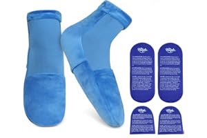 Hilph Skarpety chłodzące do chemioterapii, buty chłodzące stopy i skarpety chłodzące z 4 wkładami chłodzącymi żelowymi wkładami chłodzącymi, na chłodzące stopy, zapalenie powięzi podeszwowej,