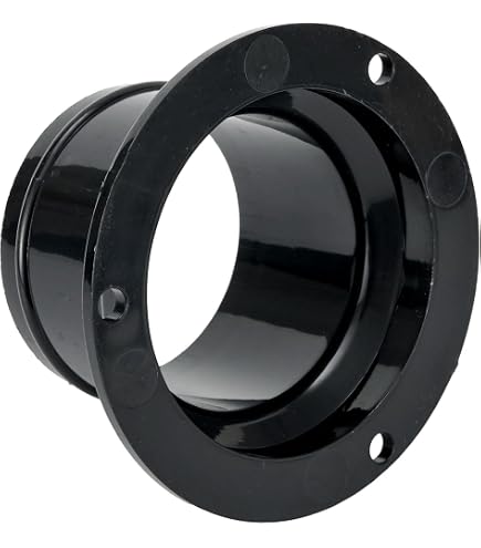 PATIKIL 3-Inch Duct Connector Flange 2-Pack – ABS Plastic Straight Pipe Vent Connector With Clamps & Foil Tape For HVAC, Dryer, Exhaust Fans