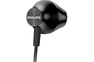 ‎PHILIPS Philips Słuchawki douszne UE100BK/00 z ulepszoną mocą basową (przetworniki neodymowe 14,2 mm, ergonomiczne wzornictwo, kabel 1 m), czarne – model 2020/2021