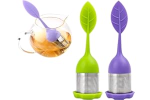 STBNVF 2Pcs Tea Strainer, Loose Tea Infuser, Tea Strainers for Loose Tea, Tea Infuser for Loose Tea, Tea Leaf Strainer, Loose Leaf Tea Strainer, Tea Cup Filter for Loose Leaf Tea or Herbal Tea
