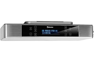 auna KR-140 Bluetooth Kitchen Radio - Substructure Radio, DAB + Radio, 2 x 3 Watts RMS, Touch Display, Hands-Free Function, L