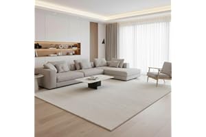 Jimri Moderner Teppich Wohnzimmer – Weich, Strapazierfähig & Pflegeleicht – Cream-weiß, Rund & Rechteckig – Hochwertige Verarbeitung – OEKO-TEX Zertifiziert – Cream-weiß, Rechteckig 200x290 cm