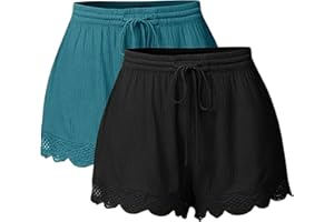 JJPAR Short de Sport Femme 2PCs Grande Taille Pas Cher Sexy Chic Casual Yoga Pantalons De Sport Dentelle Tie Shorts Leggings Pantalons Fitness Jogging Gym Yoga Bas de Pyjama d'intérieur Ample S-5XL