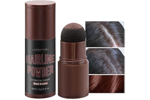 YUYUE-YY Hair Powder, Hairline Powder hair Root Touch Up, Quickly Cover Hairline Eyebrows & Beard Line,Thin hair Root Dye touch up, Windproof & Sweatproof, for Women & Men (Dark Brown)