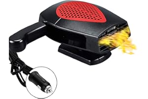 COMBLU Sbrinatore portatile per auto, 12 V, 150 W, per auto e camion, con funzione di riscaldamento e raffreddamento rapidi 2 in 1, per sbrinamento parabrezza dell'auto, con presa accendisigari
