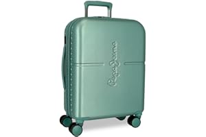 Pepe Jeans Highlight, Maleta de Cabina, Equipaje, Interior con Dos Compartimentos, Fabricada en ABS Material Resistente y Ligero, 4 Ruedas giratorias, Cierre TSA Integrado Puerto USB Integrado