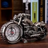 OFT Vintage Motorrad Alarm Clock Wecker Motorcycle Tischuhr Quartzuhr Standuhr (Oddiyana+gold) - 4