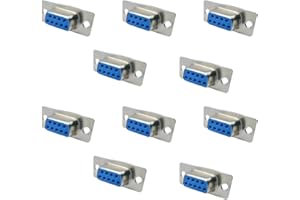 iYueMps 10pcs DB9 Serial Port Female Solder Connector,9 pin D-Sub DB9 Plug PCB Connectors RS232 Serial Solder Type (10 x Female)