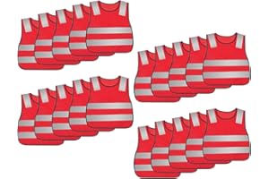 AIEOE Lot de 5/10/15/20 gilets de sécurité réfléchissants haute visibilité pour la course à pied, le cyclisme, le jogging