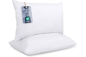 Utopia Bedding Relleno de Cojín 30 x 50 cm (2 Unidades), Fibra Virgen Siliconada, Almohadas de Sofá (Blanco)