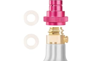 JKUSS CO2 Quick-Adapter Kompatibel mit Wassersprudler Duo, Quick Connect QC, Art, Terra, Quick Adapter für 425g Zylinder 60L Trapezgewinde TR21-4 Rosa