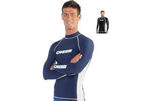 Cressi Rash Guard Man Long SL, Maglia Elastica Protettiva Maniche Lunghe Uomo