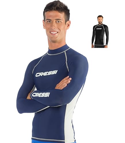 Rash Guard Cressi Man - Maglia Protettiva UV 50+ Per Sport Acquatici, Maniche Corte
