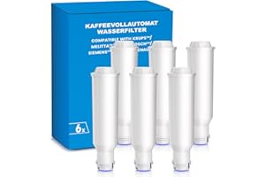 AquaStrata 6 Kaffeewasserfilter Ersatz für Melitta® Filterpatrone, Melitta® Pro Aqua, Nivona® Wasserfilterpatrone, Krups® F088, Nivona® Café Romatica, Bosch® Kaffeevollautomaten, BPA-frei & Entkalkung
