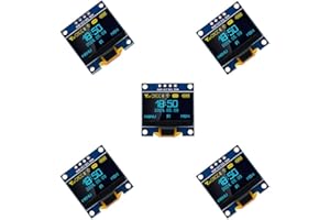 PODAZZ 5PCS 4 Pin 0.96 Inch OLED I2C IIC Display Module 128x64 Pixel Compatible with Nano Display 51 Msp420 Stim32 SCR(White)