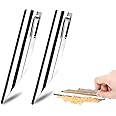 NALACAL 2pcs Table Crumb Sweeper,Crumb Sweeper for Tablecloth,Stainless Steel Crumber Tool Crumbers for Servers Waiters and Waitresses