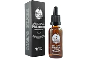 Man's Beard - Huile de barbe premium - 100% fabrication française - adoucit et protège la barbe - serum / huile à barbe pour homme - senteur subtile - 30 ml - Ingrédients d'origine naturelle