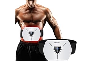 KANGLANKAN EMS Muscle Stimulator, All-in-one ABS Trainer Muscle Stimulator, 8 Modes & 30 Levels, Abs Belt for Men & Women, Home Office Fitness Exercise